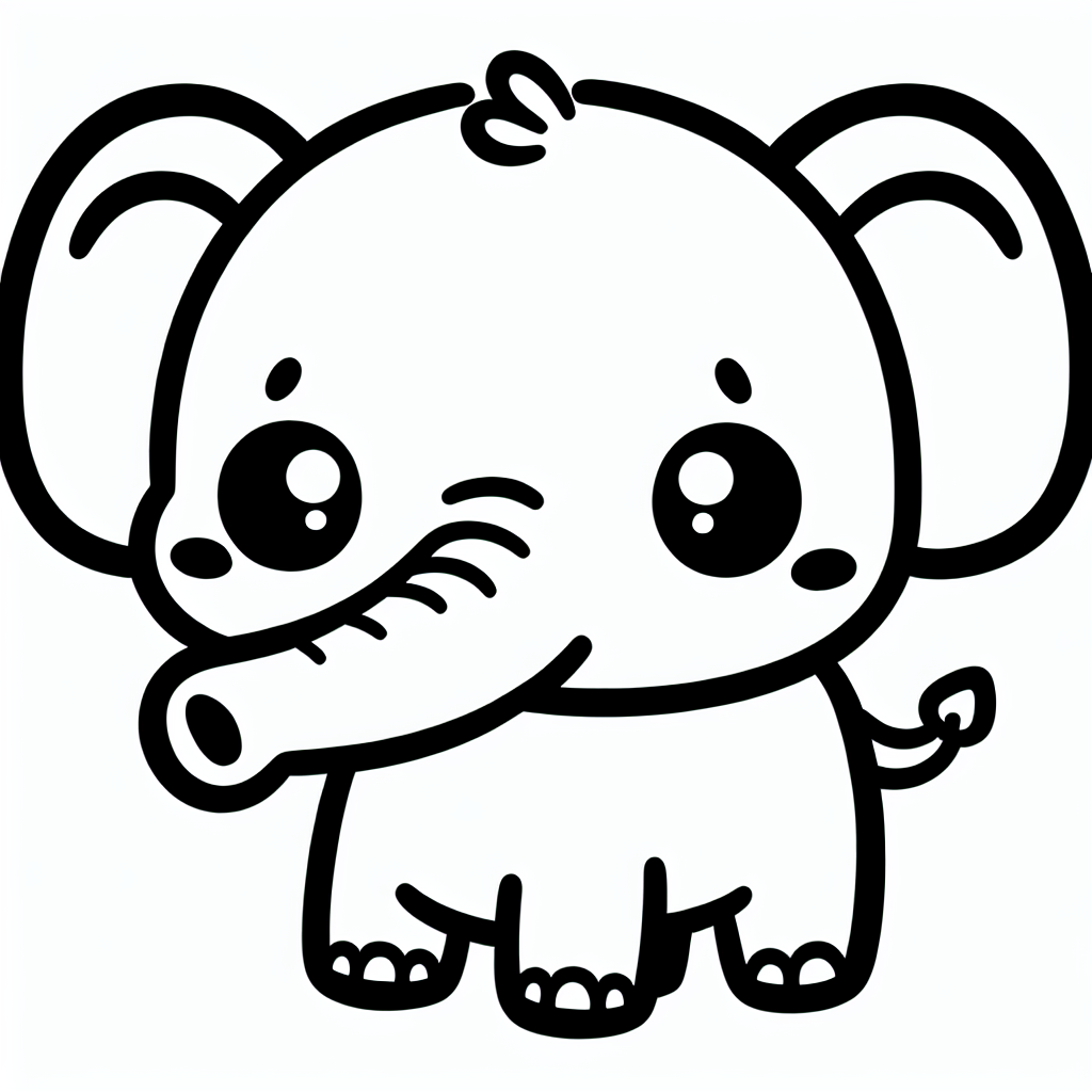 Coloriage Éléphant