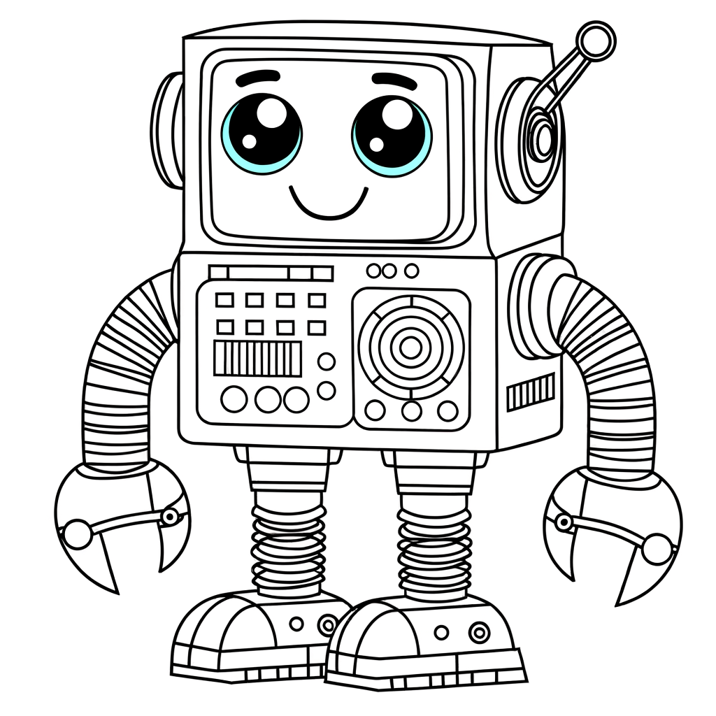 Coloriage Coloriage Robot Geant gratuit à imprimer