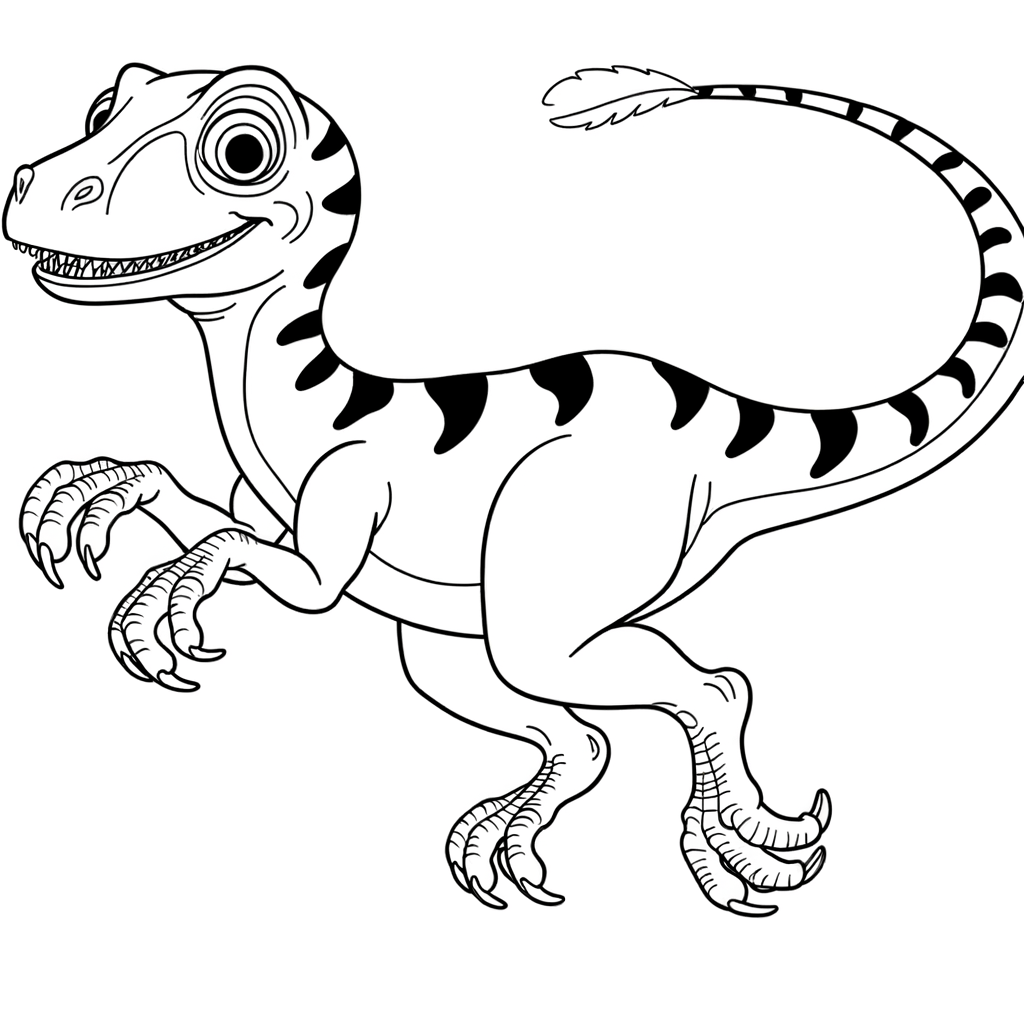 Coloriage Coloriage Vélociraptor gratuit à imprimer
