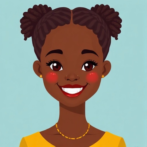 Nigerian woman illustration for Parts of the Body