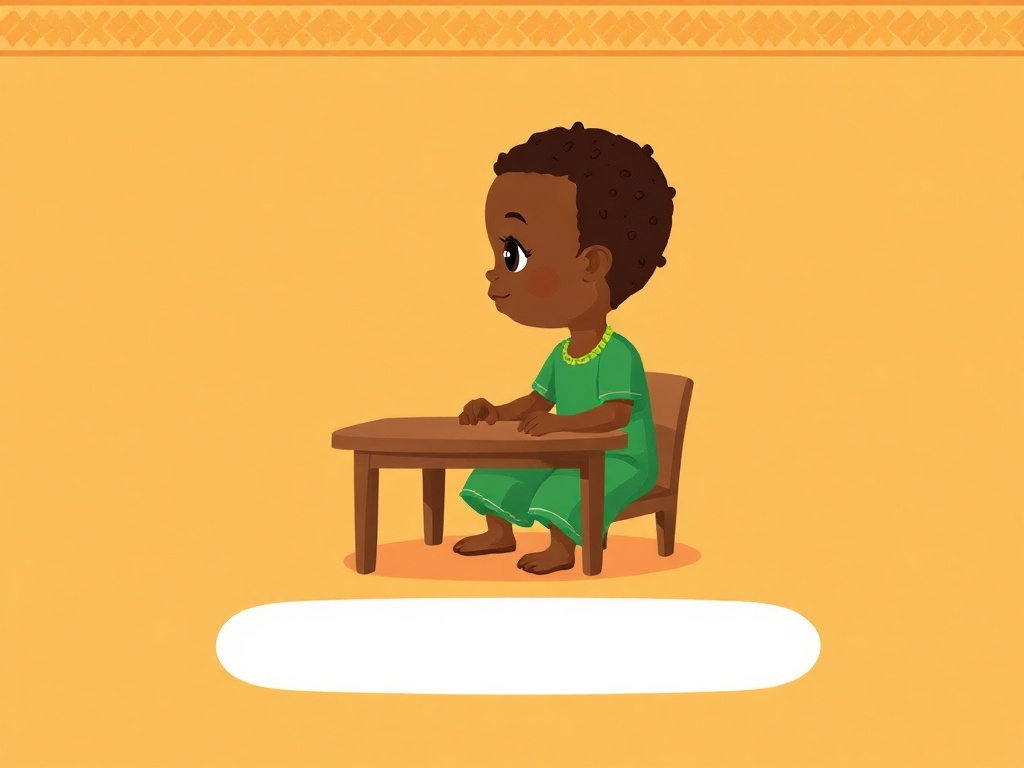 Nigerian child illustration for Common Sentences II
