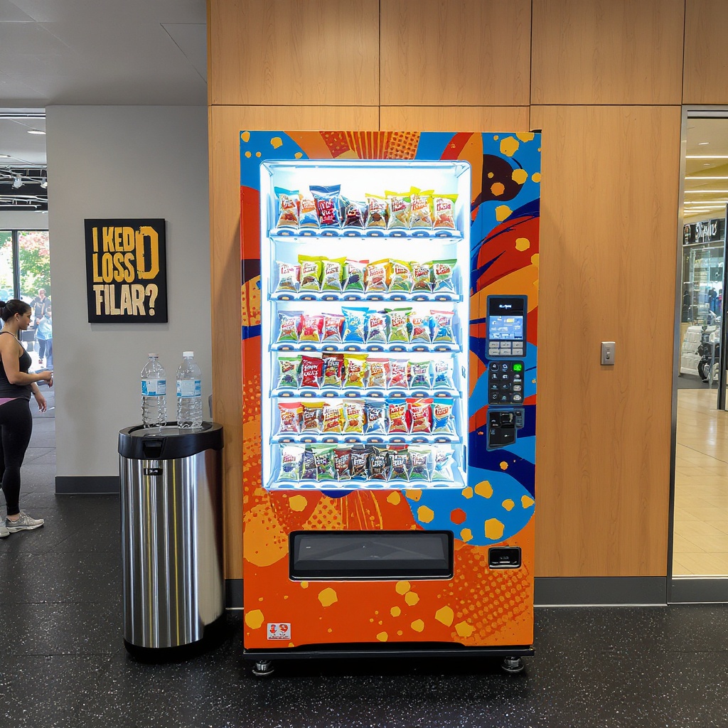 Shark City Bites vending machine in the Campbell Fitness Hub, Campbell