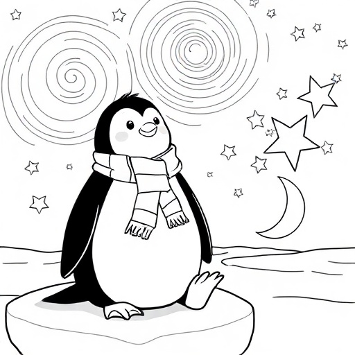 Frost Under the Stars — coloring page