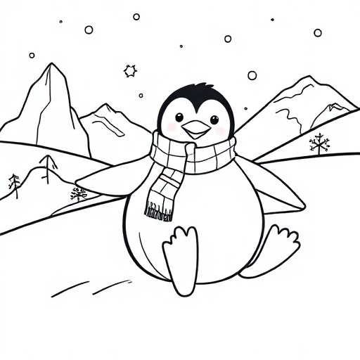 Frost Slides on the Ice — coloring page