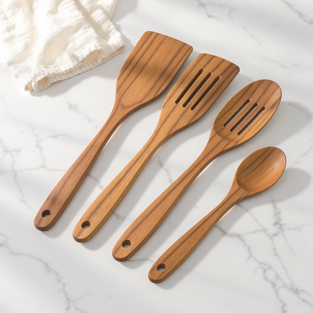 Teak Wood Spatula Set (5-Piece)