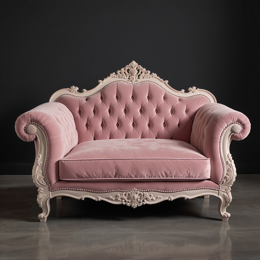 Baroque Tufted Armchair Pet Bed