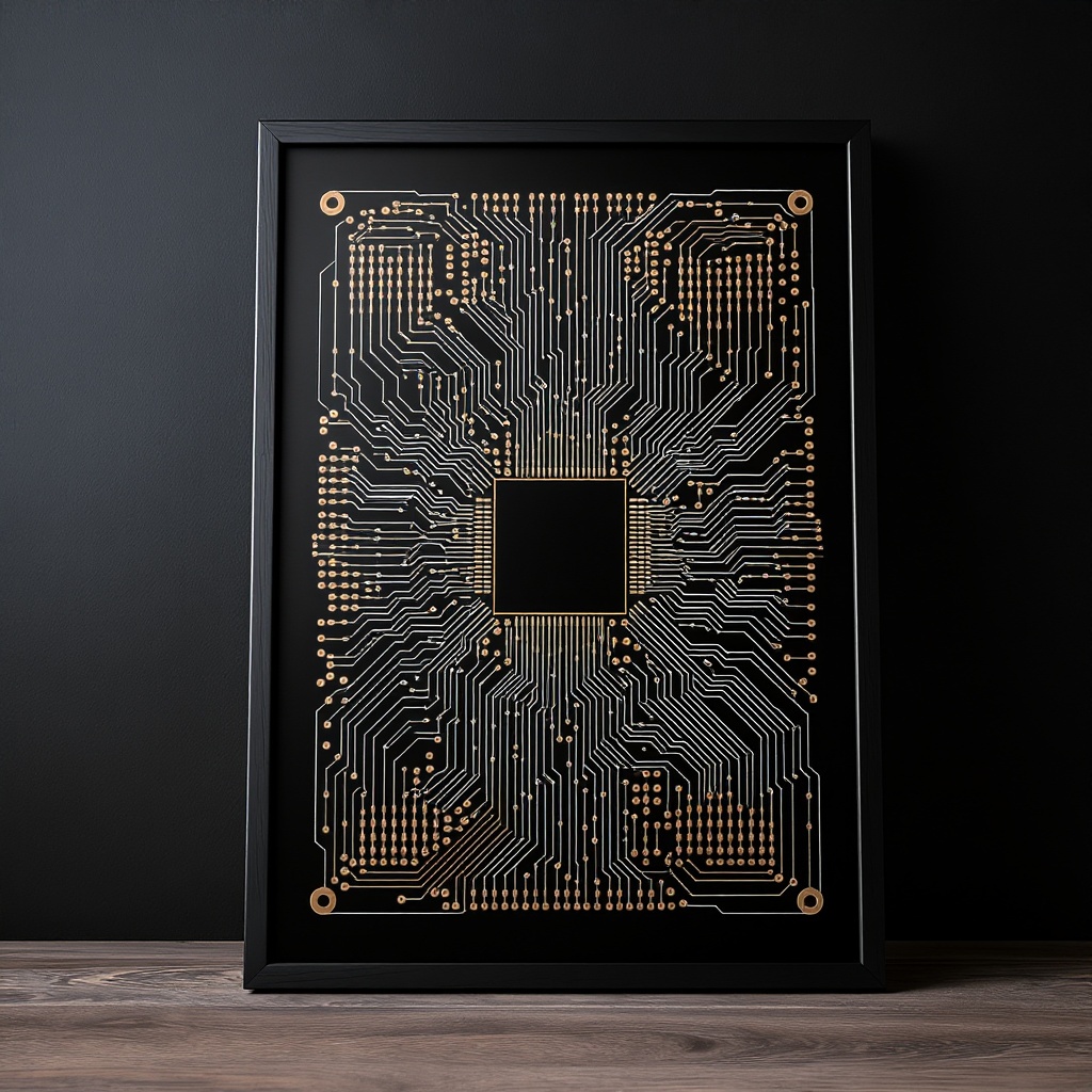 Circuit Board Print — A3 Art Poster