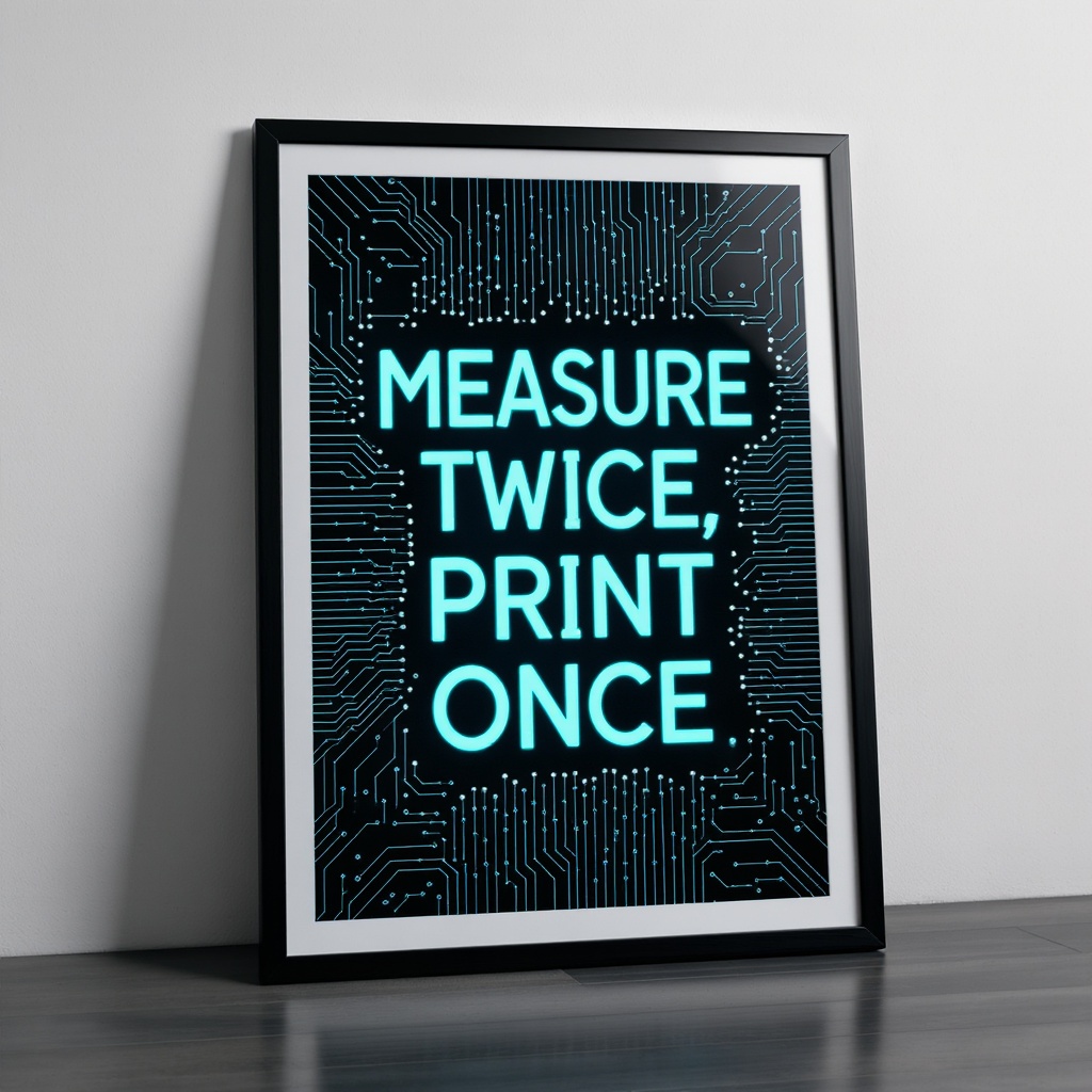 "Measure Twice, Print Once" Art Print — A3