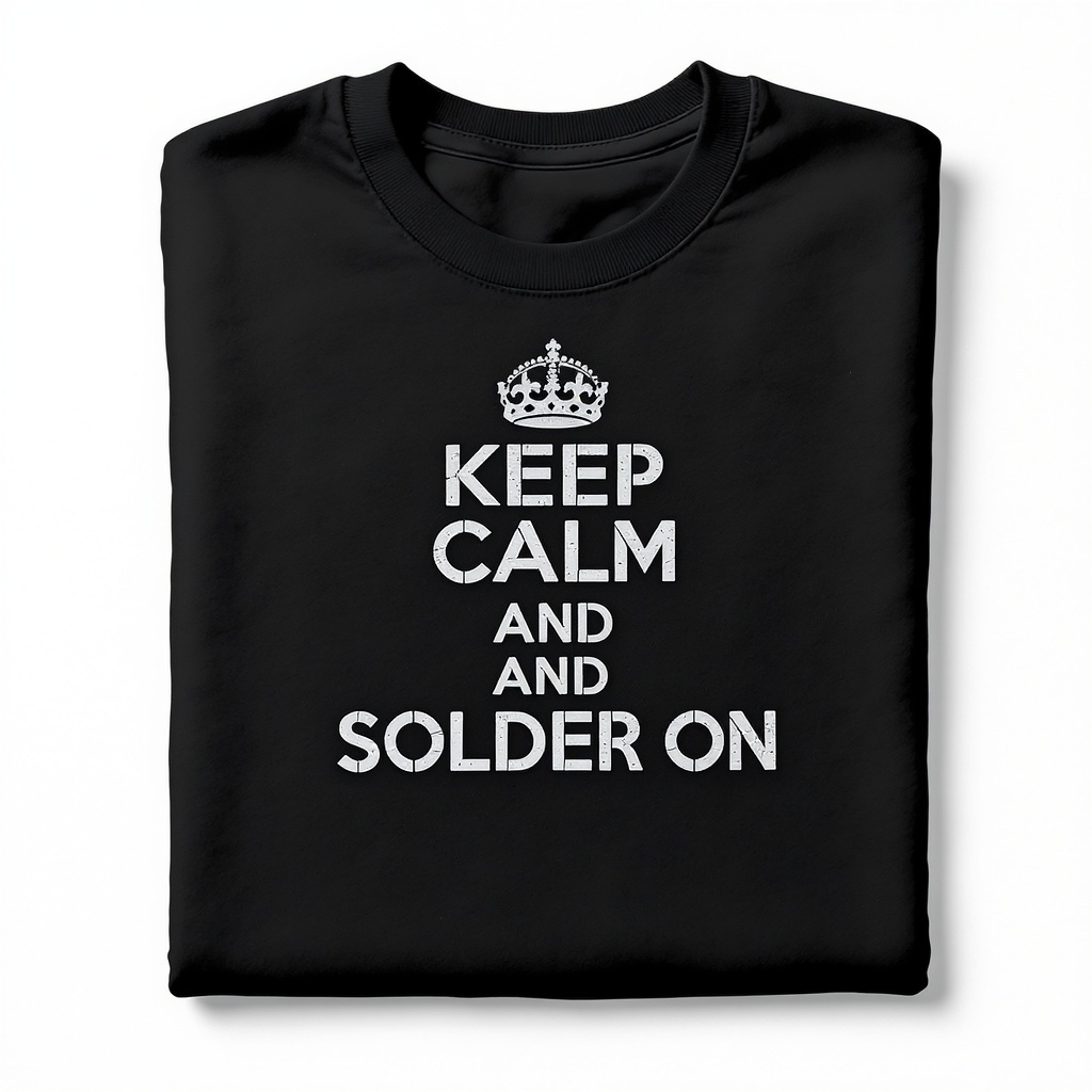 "Keep Calm and Solder On" T-Shirt
