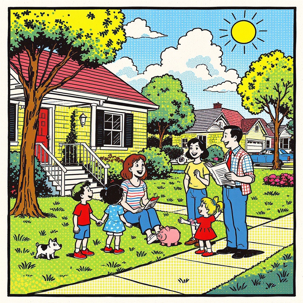 Roy Lichtenstein pop art illustration for: Budgeting With Irregular Income: A Practical Guide for Families