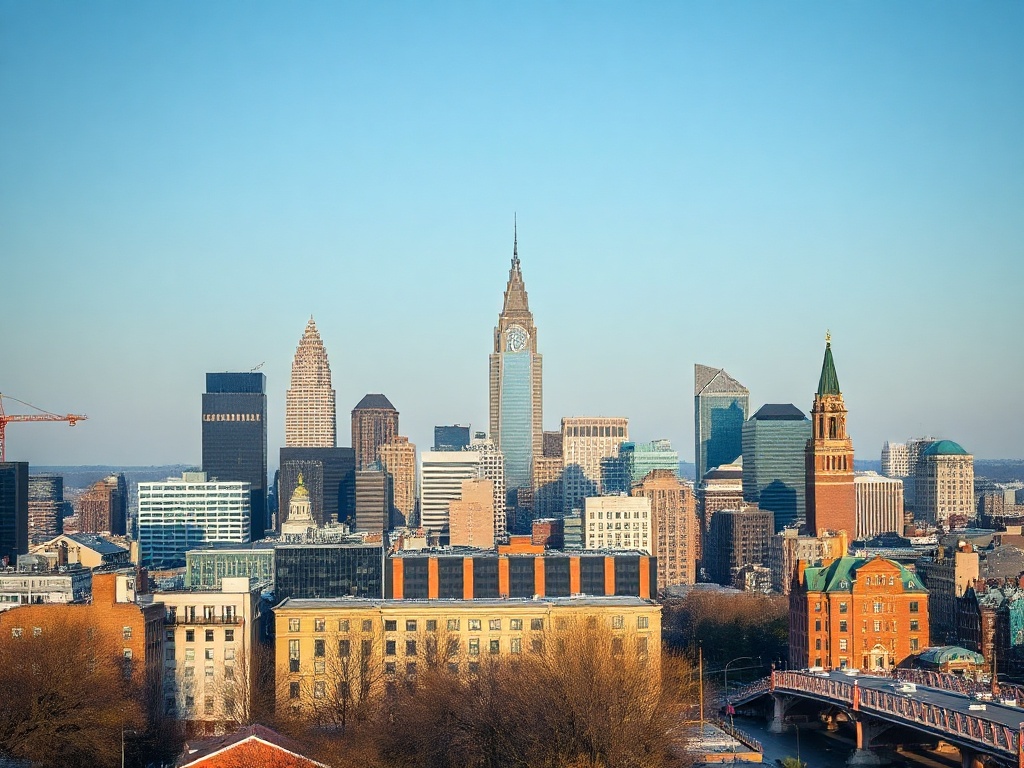 Philadelphia skyline at dusk with City Hall and downtown skyscrapers