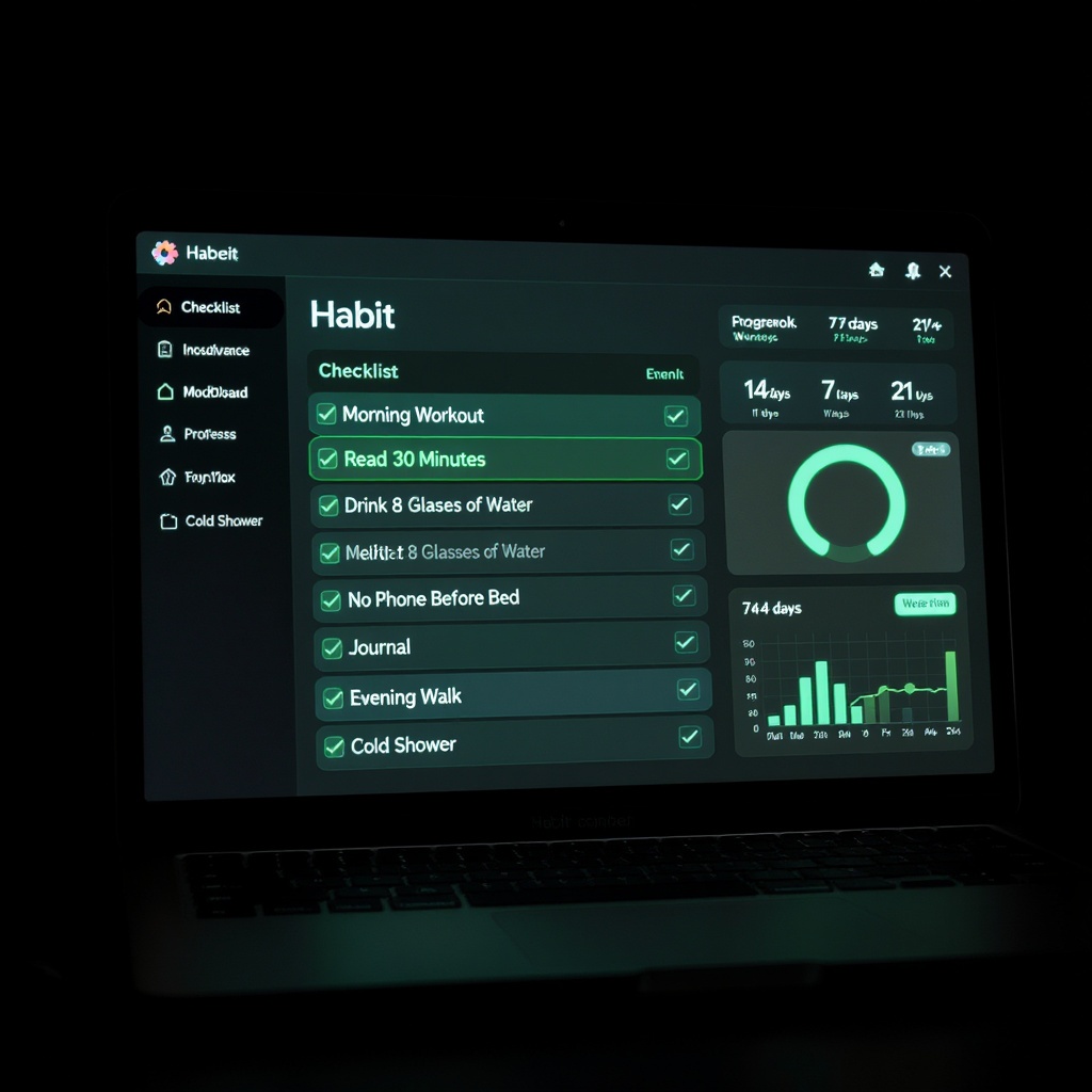 Habit Tracker Dashboard Preview