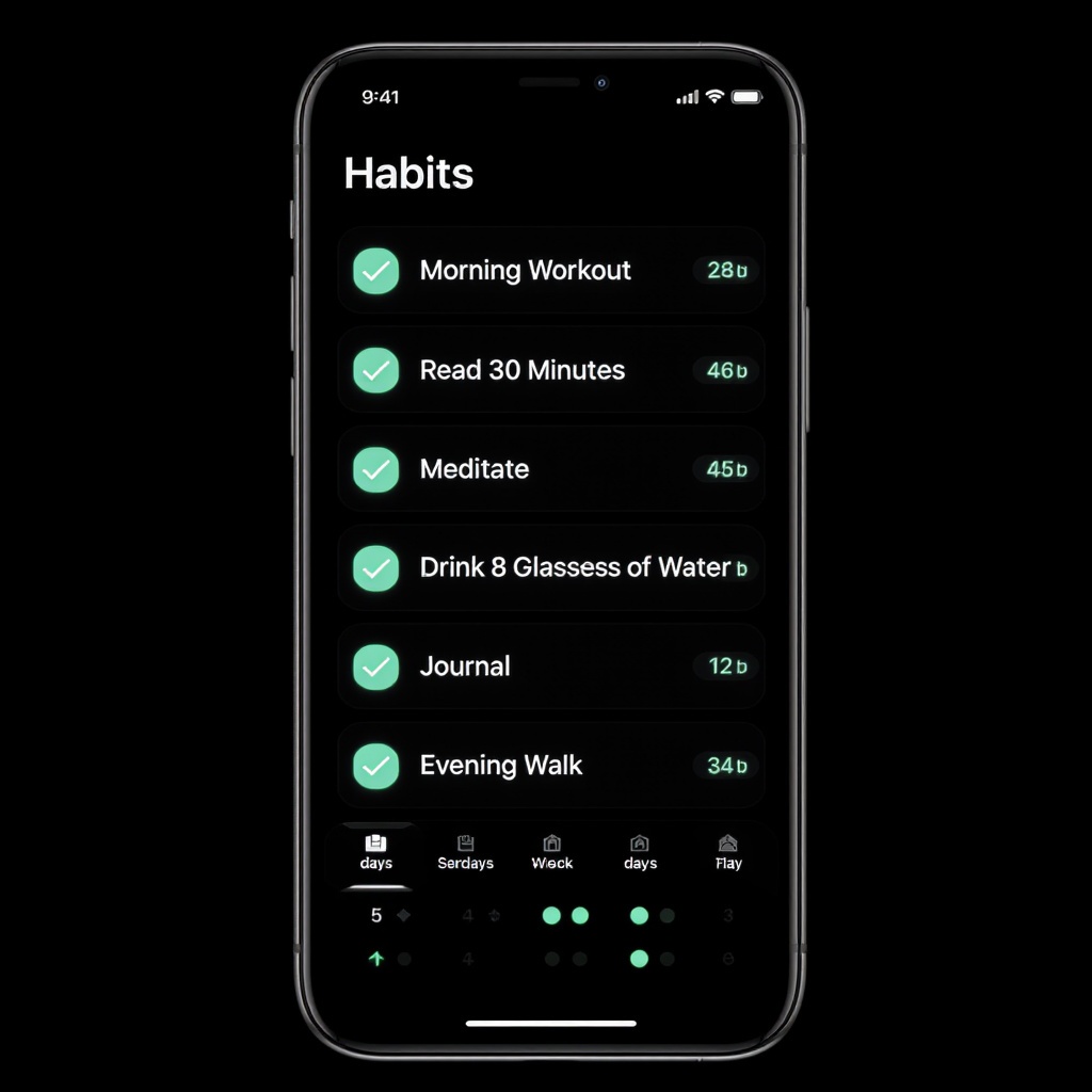Habit Tracker App Dashboard
