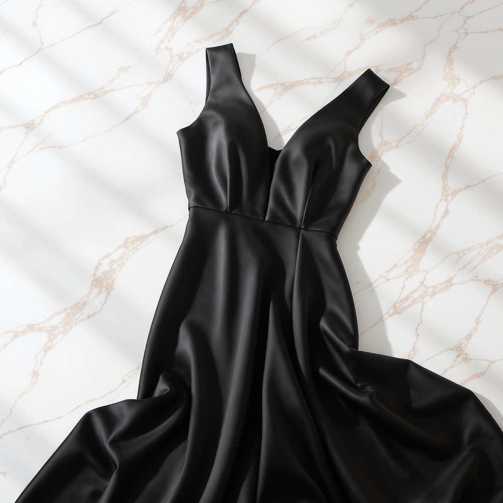 The Black Satin Gown