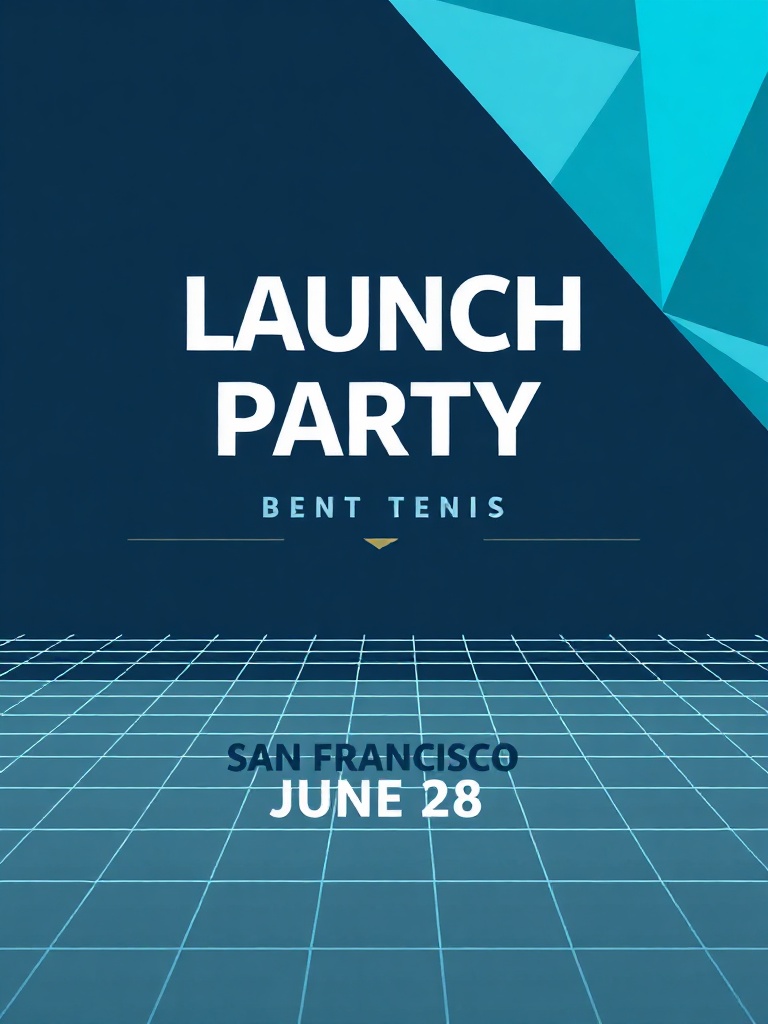 Tech launch party San Francisco poster