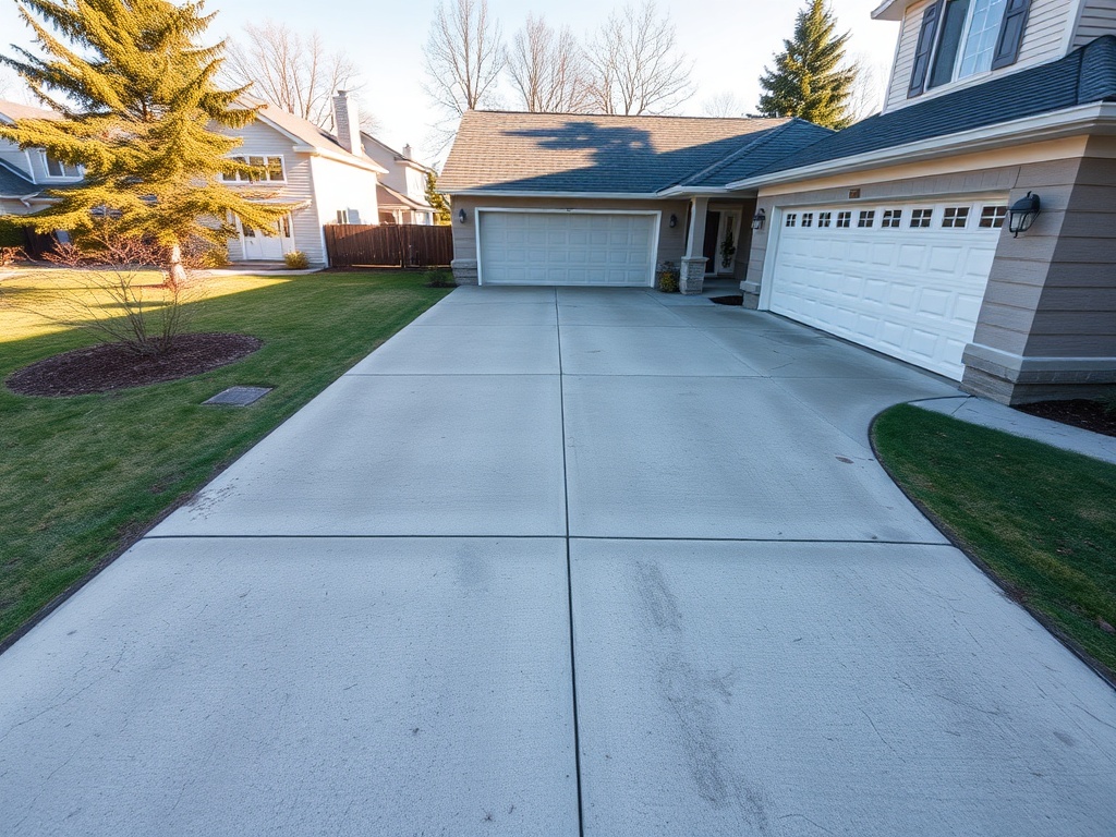 Full driveway establishing shot
