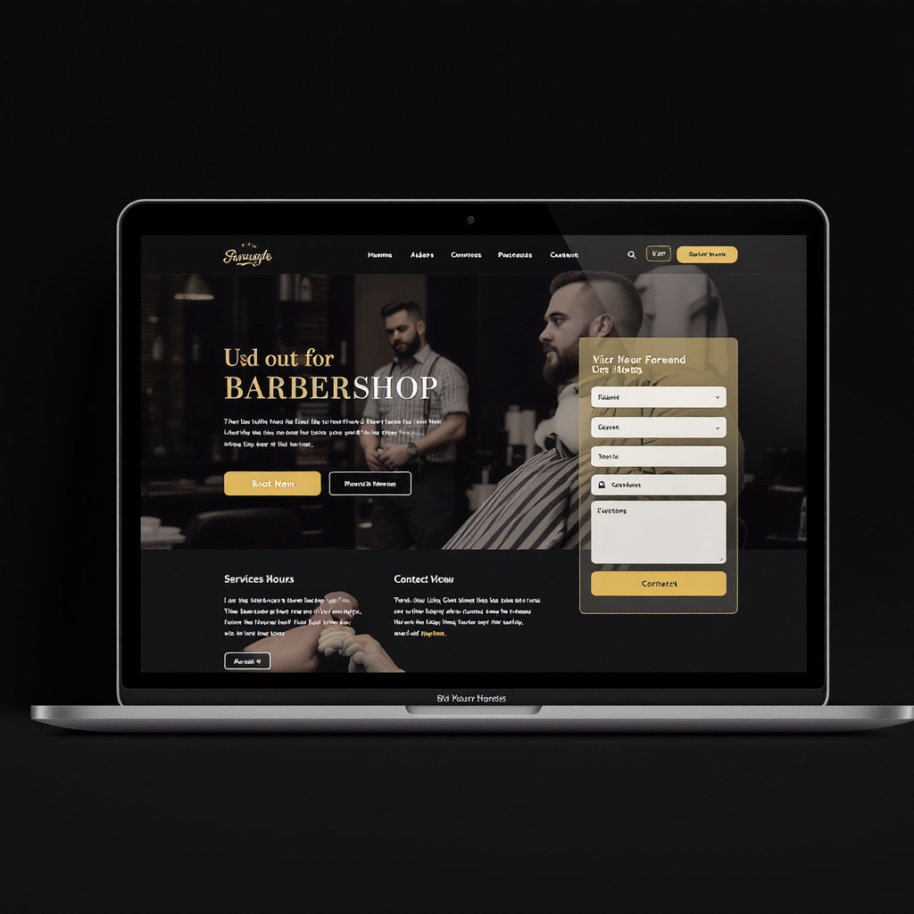 Barbershop website preview