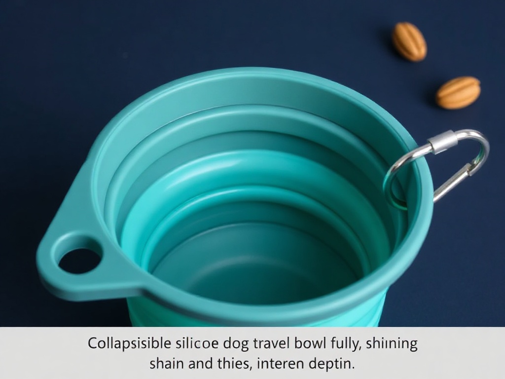 Collapsible 24oz Silicone Dog Travel Bowl