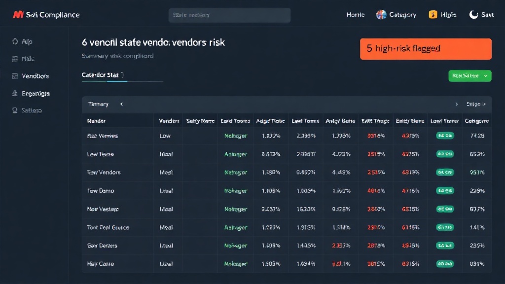 Vendor risk management dashboard showing 32 vendors scored