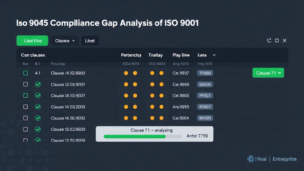 ISO 9001 live gap analysis running clause by clause