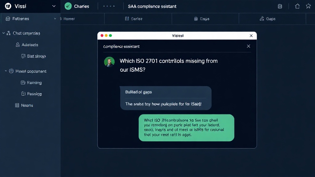 Vissi AI chat assistant answering compliance questions
