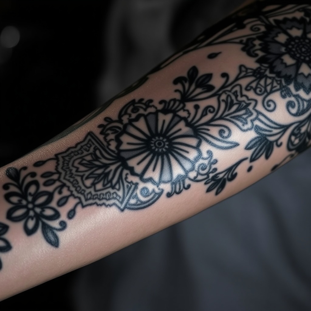 Geometric Blackwork Sleeve