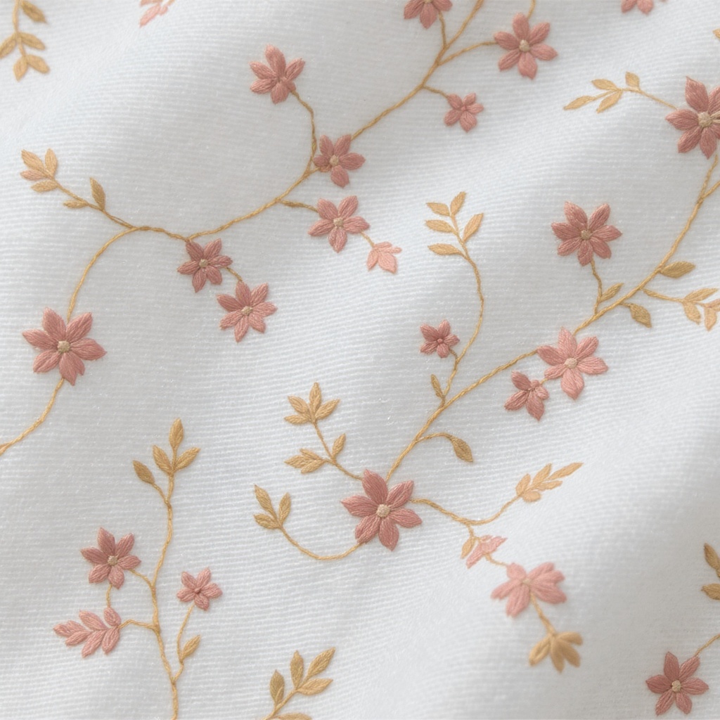 Floral Vine embroidery pattern for Collar