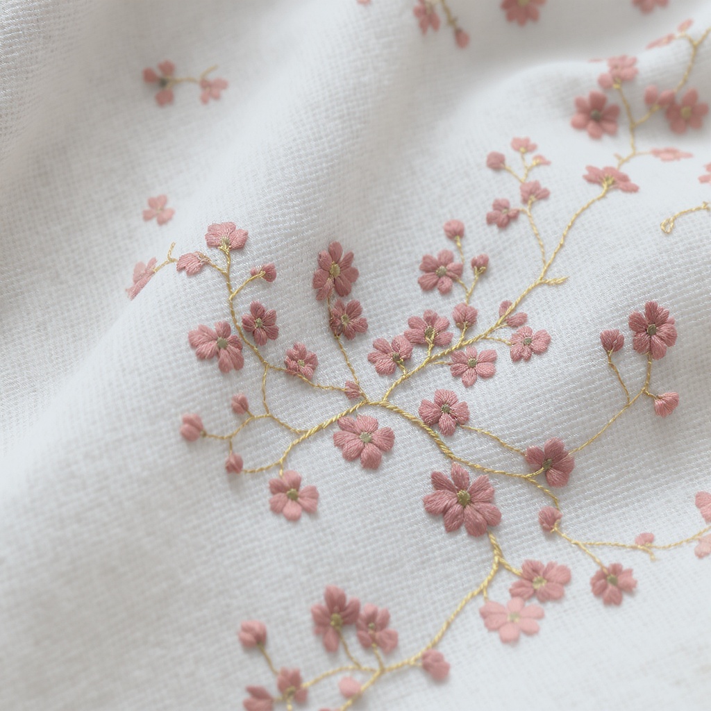 Floral Vine embroidery pattern for Side Panel