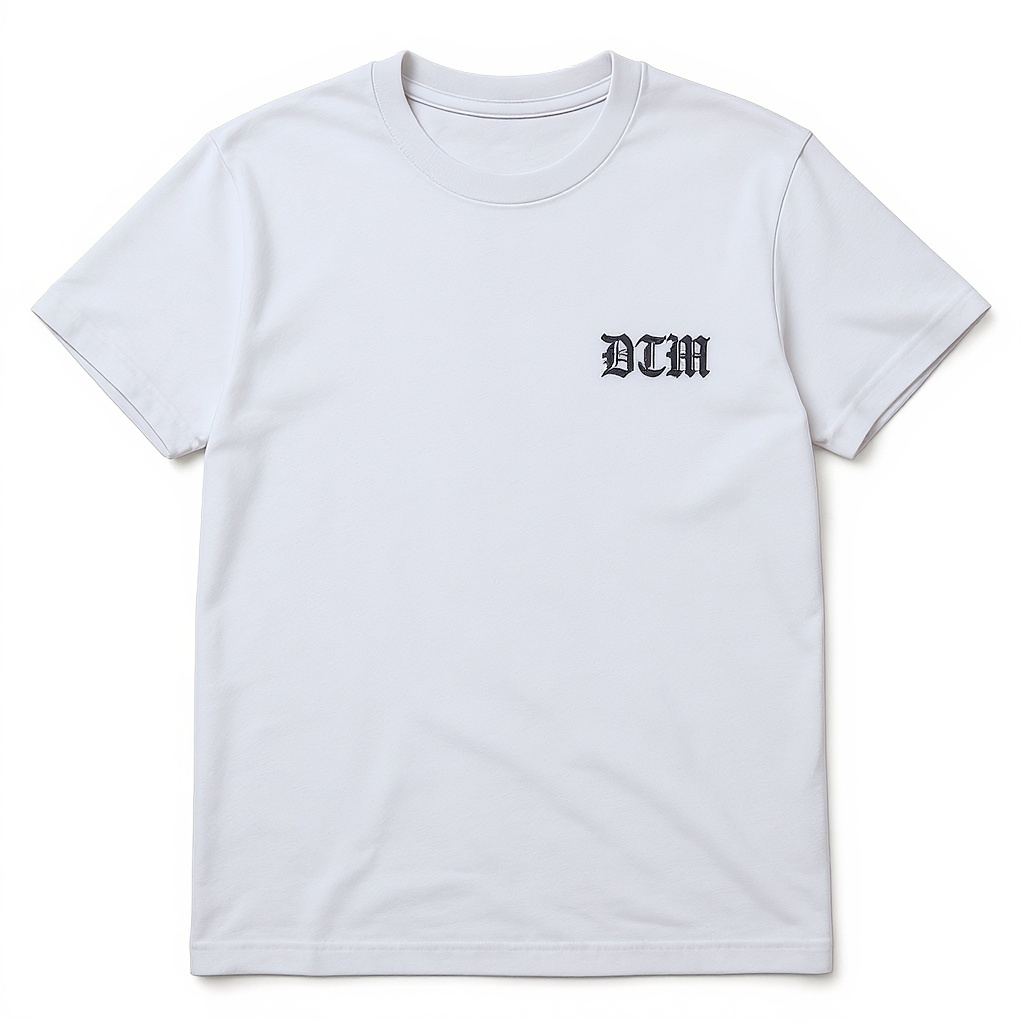 Gray on White DTM Wolf Seal Tee — front