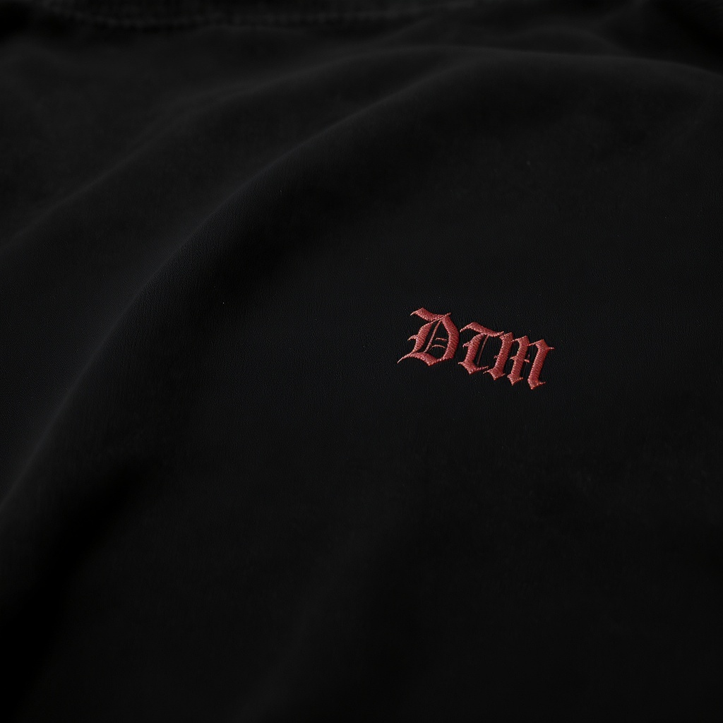 DELTA MOB Heavy Tee — chest branding detail
