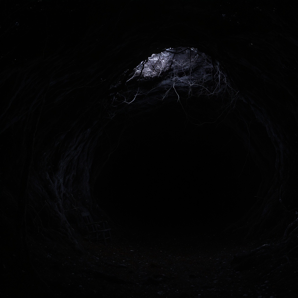 A quiet hollow in darkness