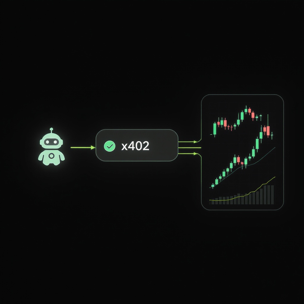 AI agent making an x402 payment for market data