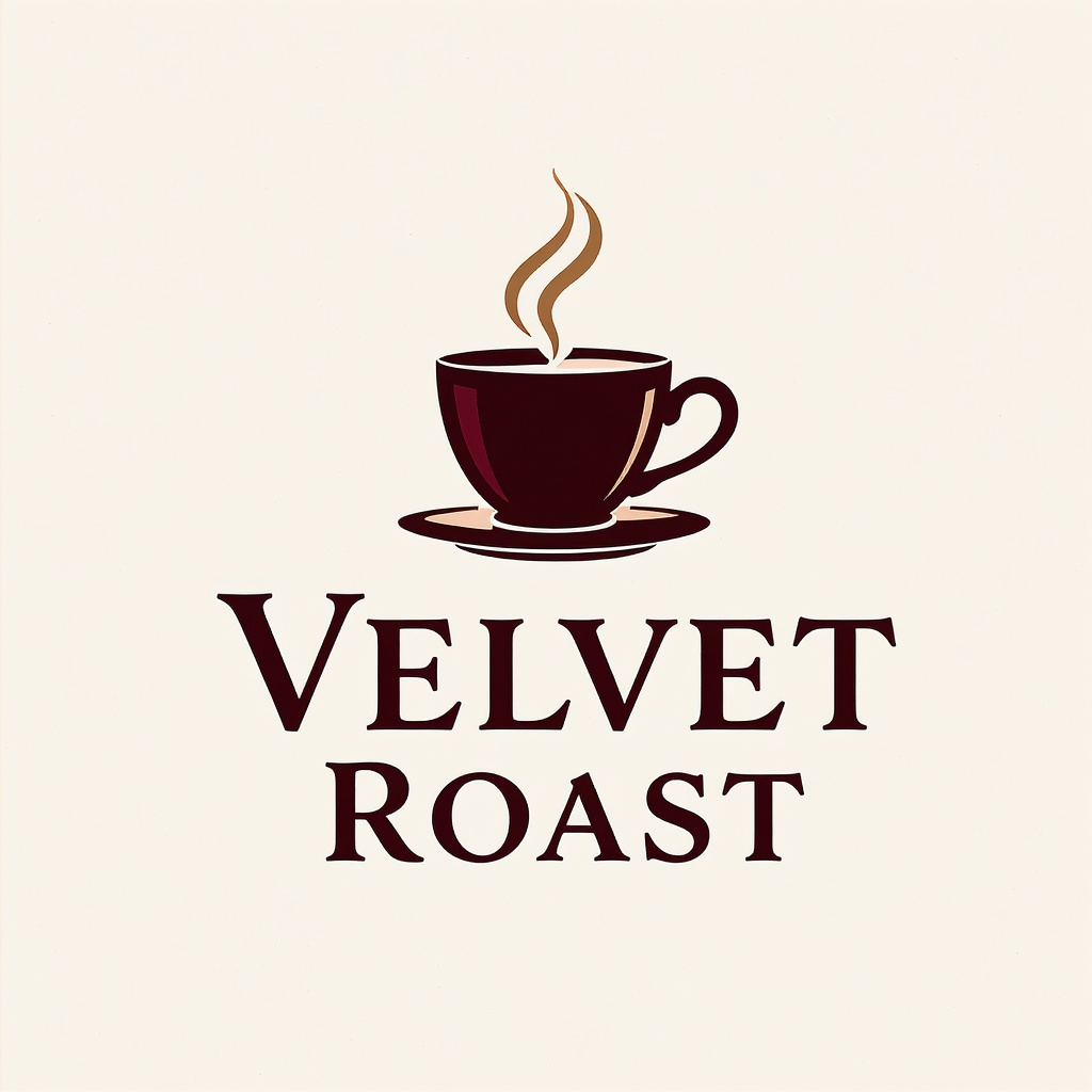 Velvet Roast logo for Coffee Shop