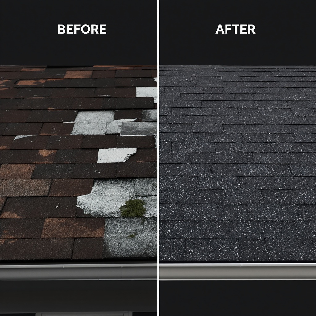 Roofing Before/After reveal