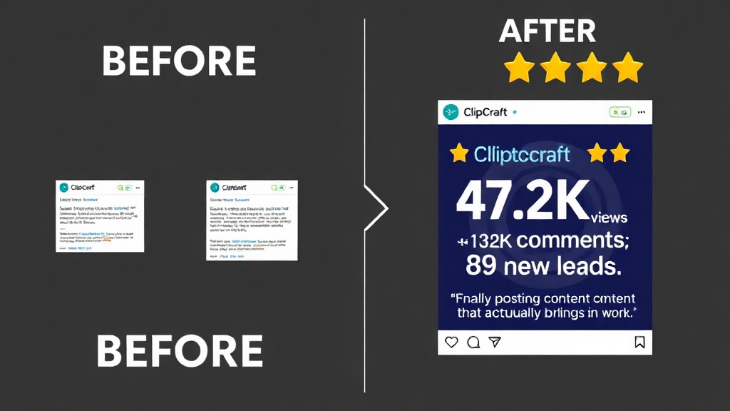Before/After review graphic