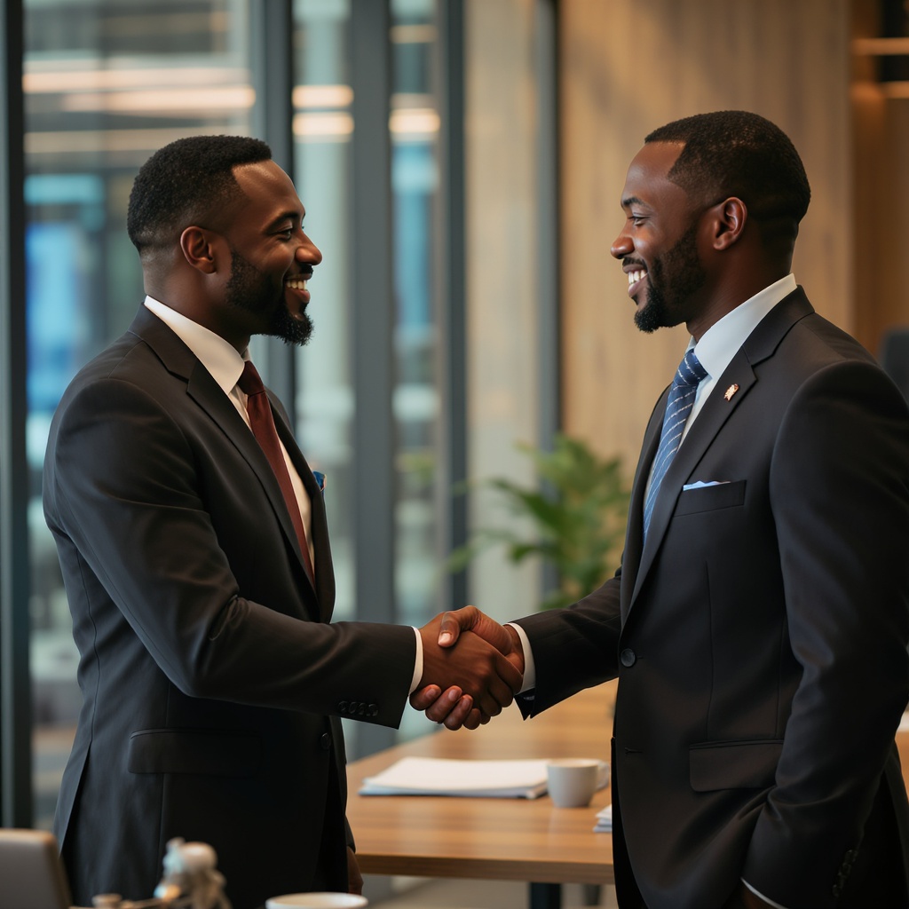 S.A.A.L.T. Ministry — corporate handshake in professional setting