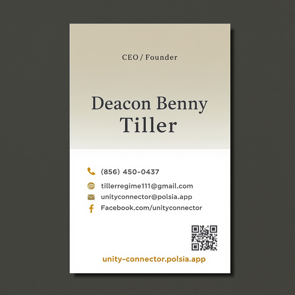 U.N.I.T.Y Connector Business Card — Front
