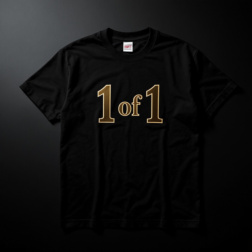 OneOf1 Drop 01 — Black Heavyweight T-Shirt