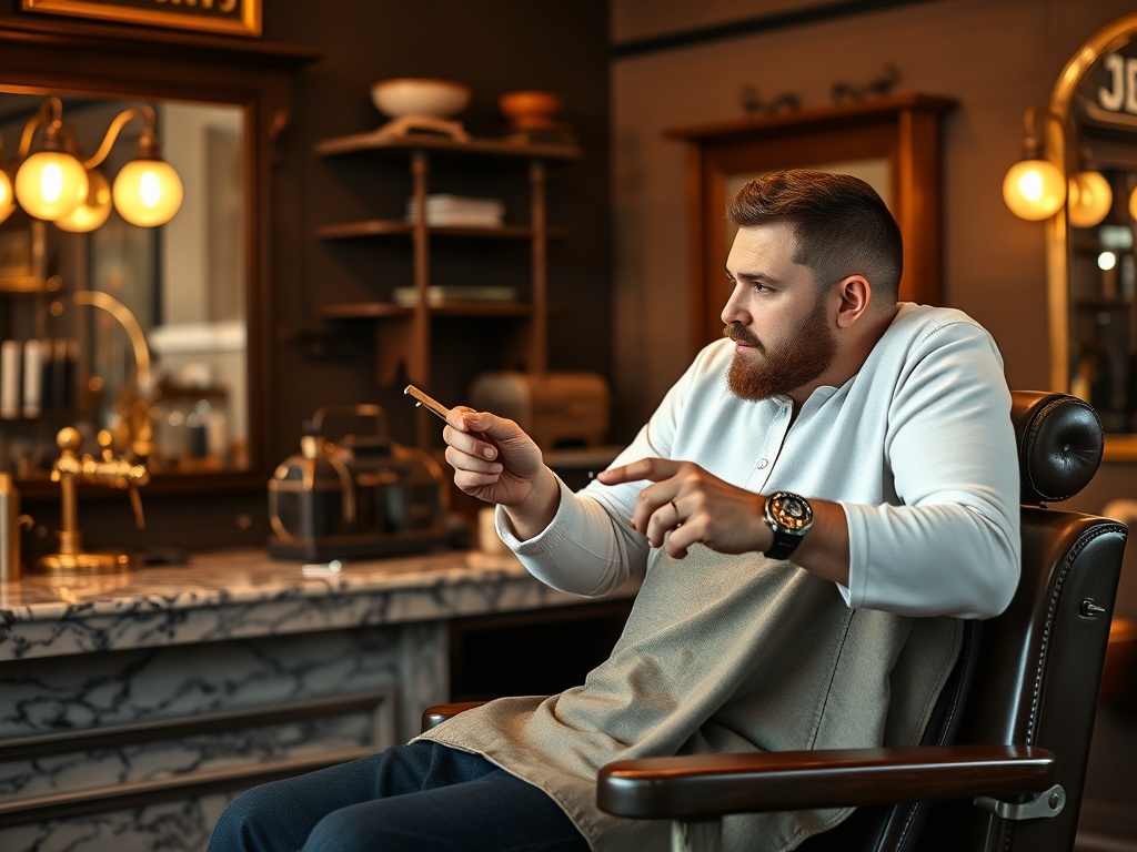 Marcus Williams, head barber at Modern Cut, working with a client