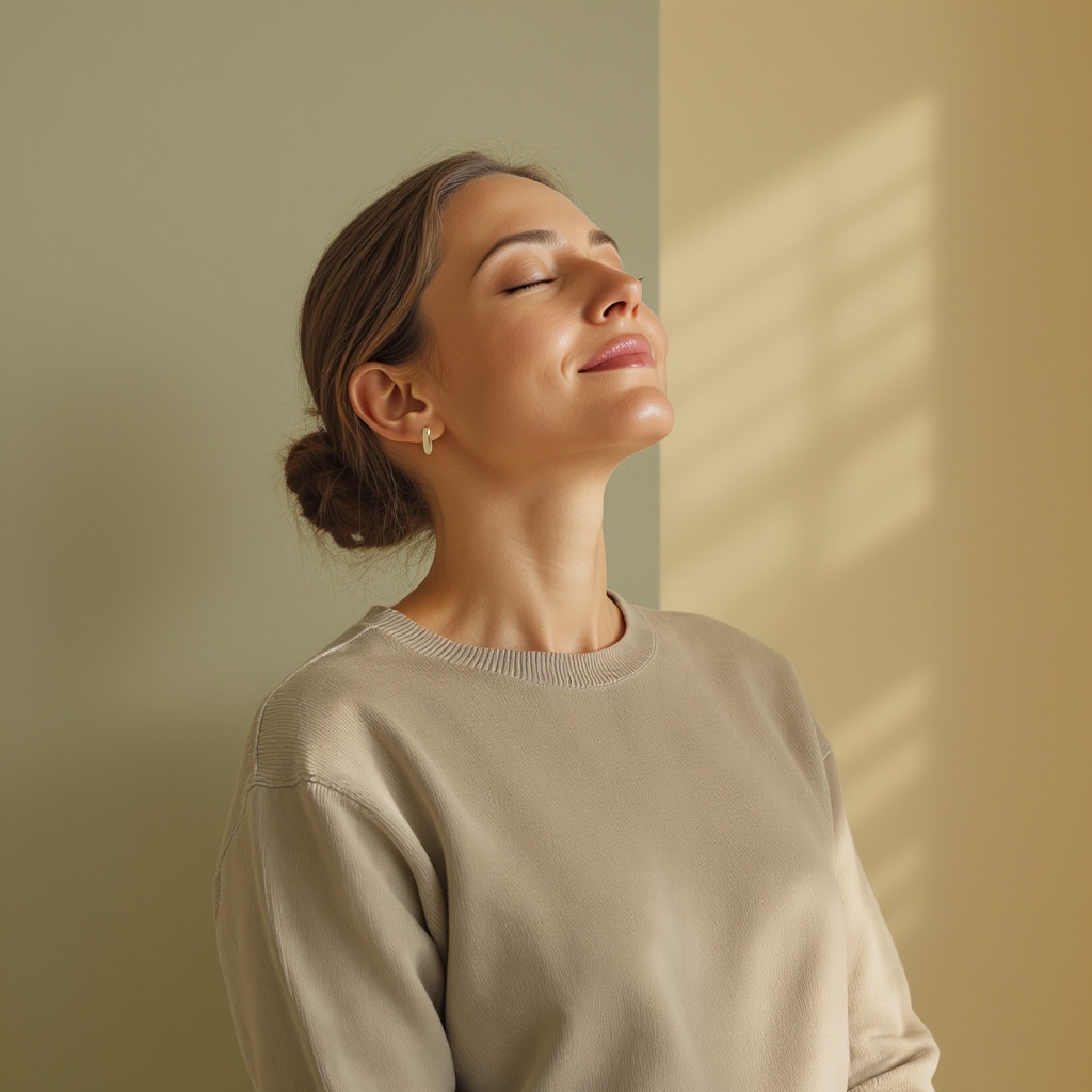Person in a relaxed, natural position