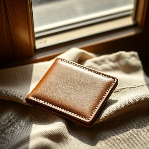 Portefeuille en cuir cognac