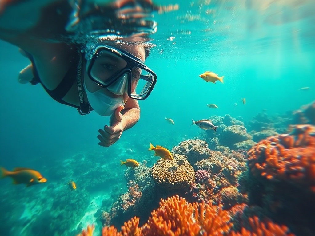 Snorkeling the Belize reef