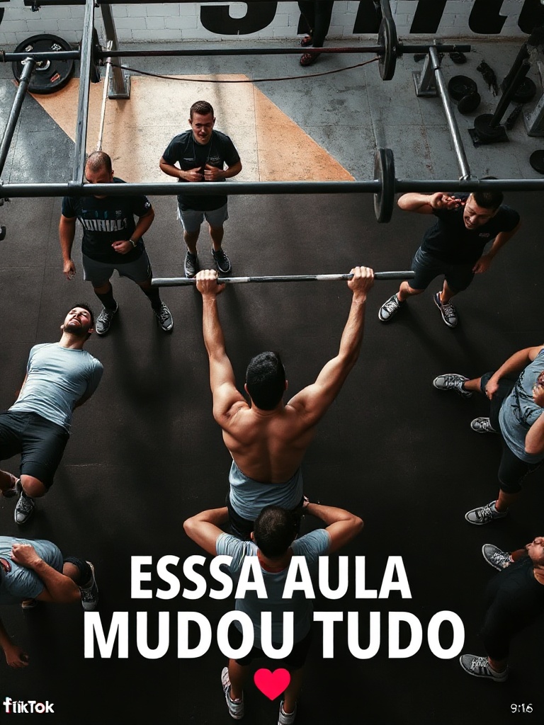 Aula CrossFit em grupo — reel academia