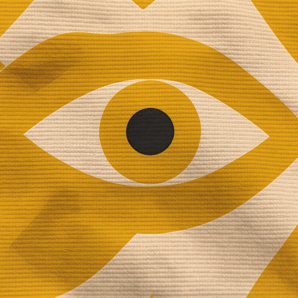 Close-up of geometric woven throw texture