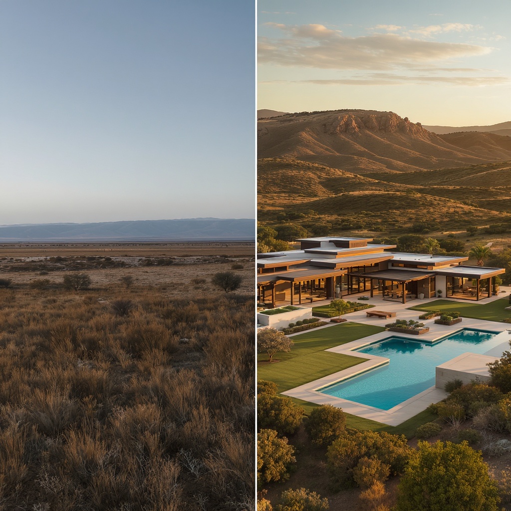 Before and after property transformation split view