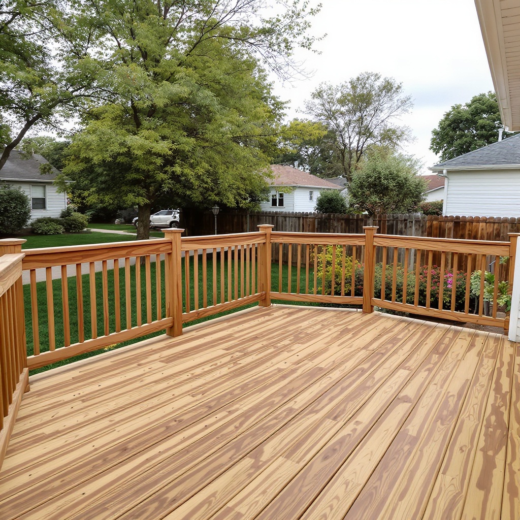 Completed deck in a Kansas City neighborhood