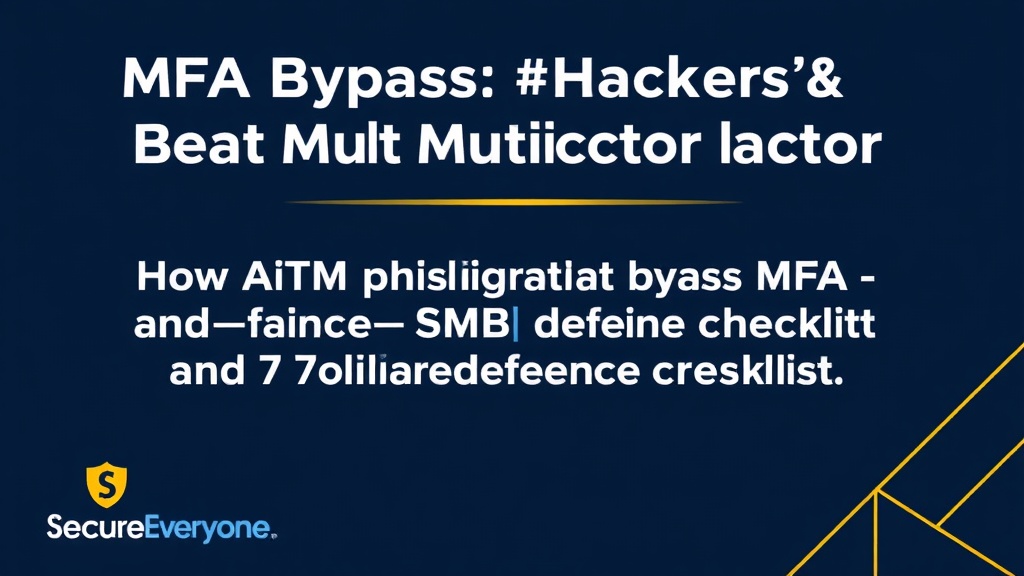 MFA Bypass & AiTM Attacks: The Threat Your SMB Can’t Ignore in 2026