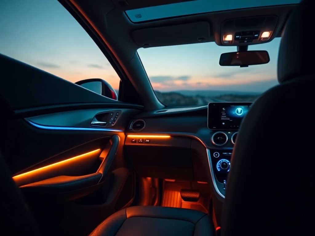 Door panel ambient strip install — concept reference
