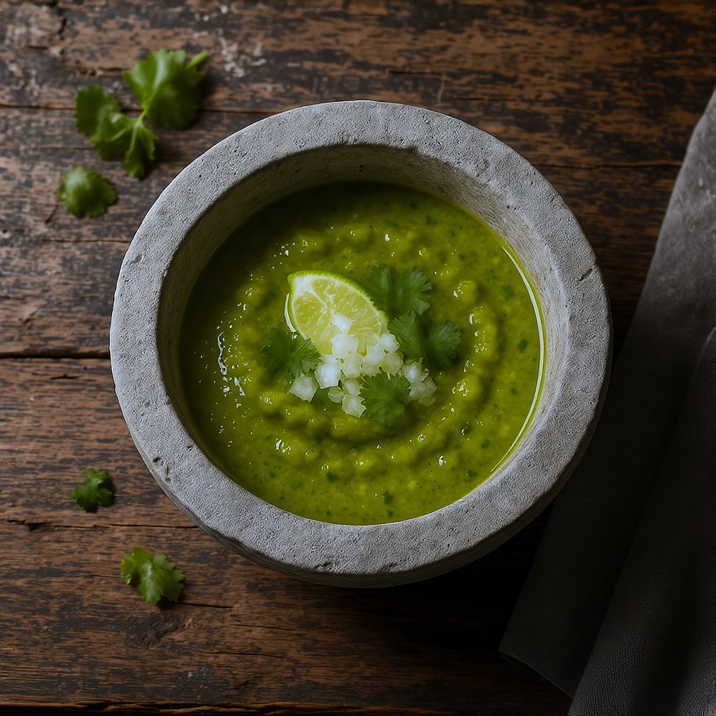 Salsa verde in molcajete