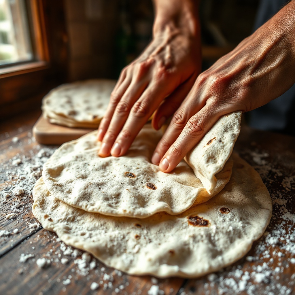 Hand-pressed tortillas